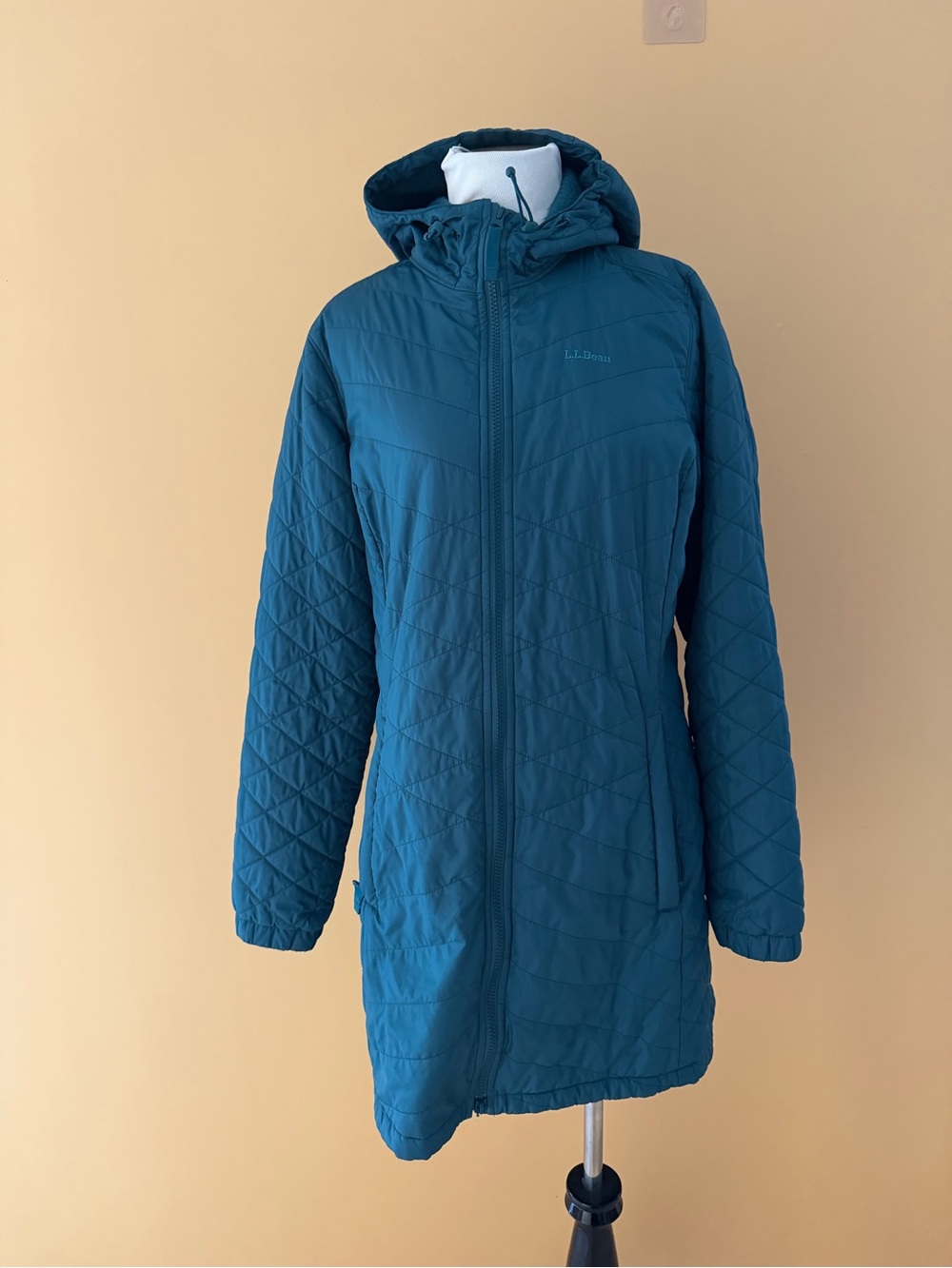 L.L. Bean Women's Teal Women's Fleece-Lined Primaloft Coat S